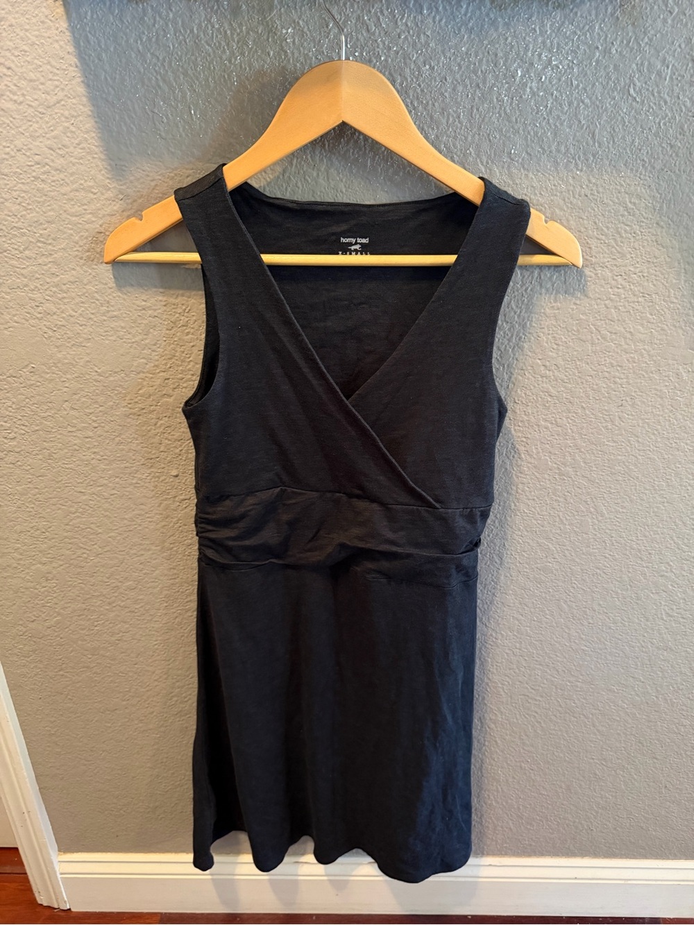Horny Toad Toad&Co Black Tencel Organic Cotton Wrap Dress XS